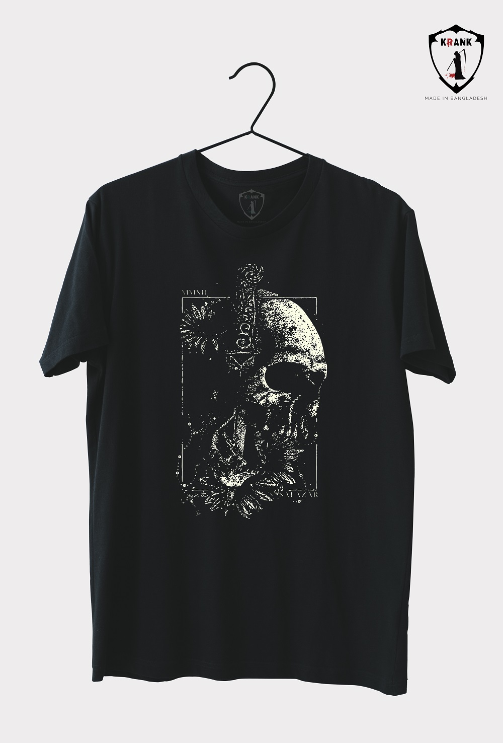 Simple black men's tee mockup