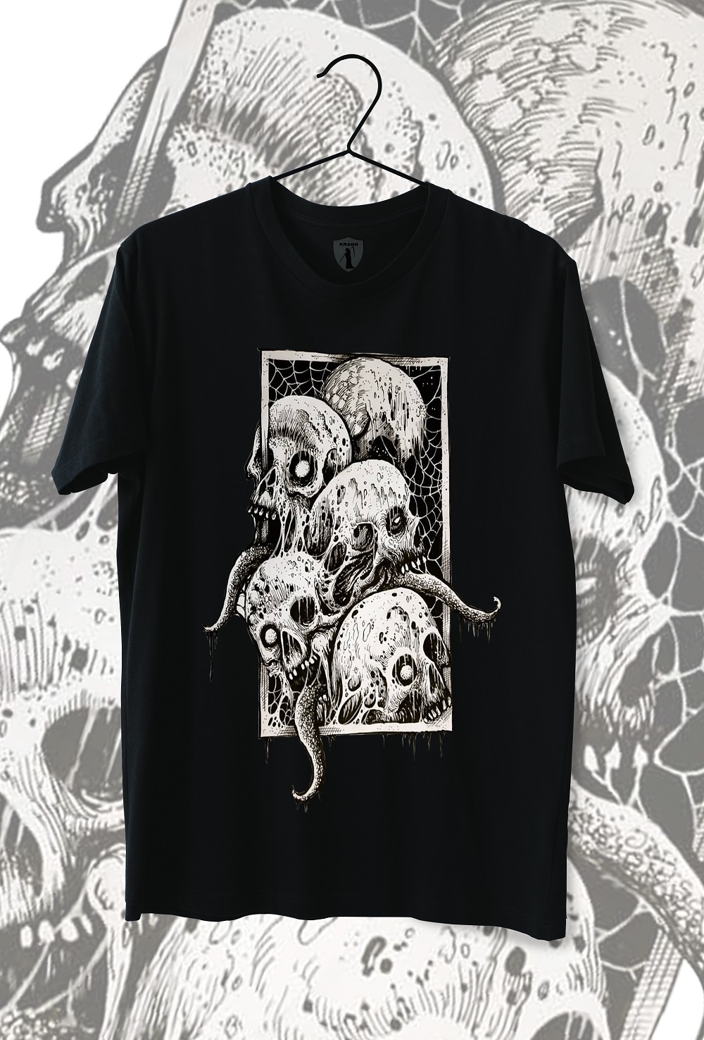 Simple black men's tee mockup